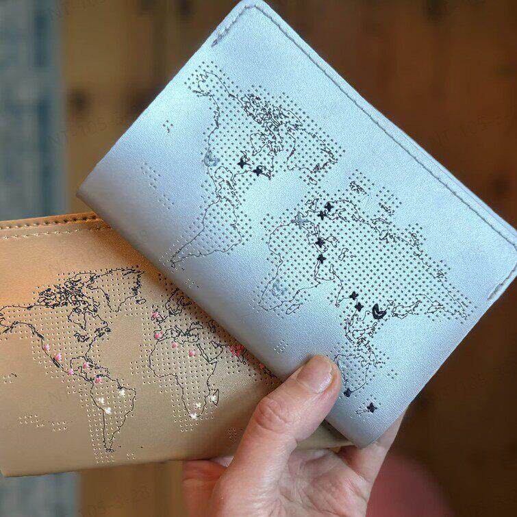 跨境Passport Cover Cross Stitch Kit护照套足迹记录钱包卡套