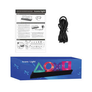 信仰游戏拾音灯PS图标氛围灯电竞桌面摆件小夜灯声控音乐节奏灯