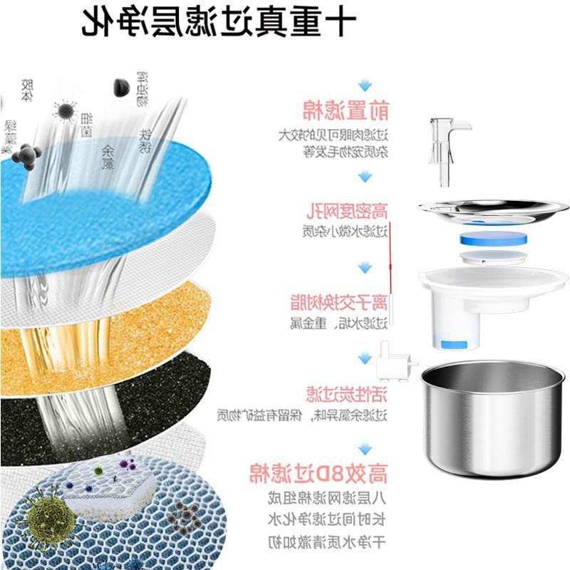 全不锈钢猫咪饮水机十重过滤恒温宠物饮水机 304不锈钢猫狗喝水器