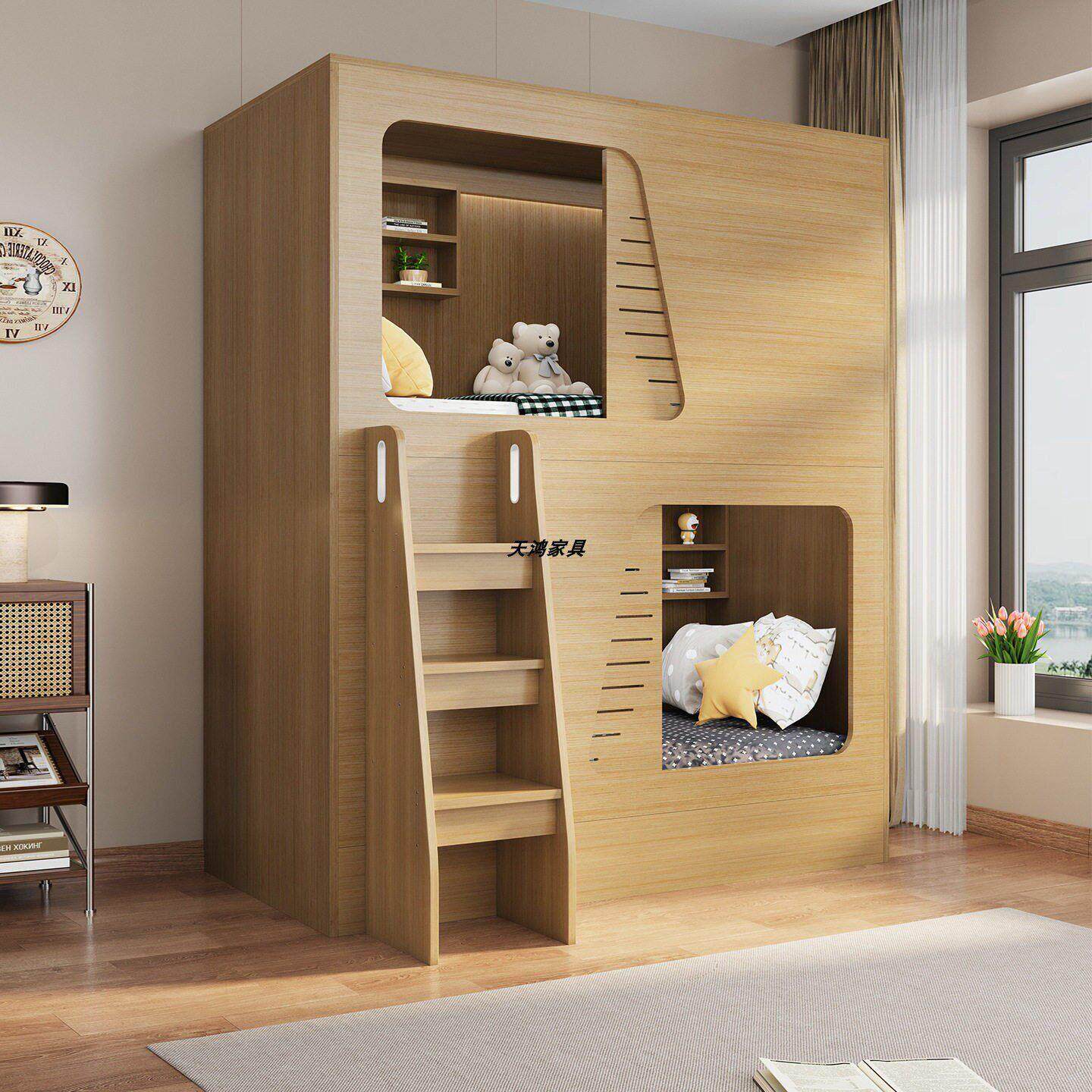 太空舱上下床青旅民宿双层床公寓床学生宿舍实木上下铺电竞酒店床