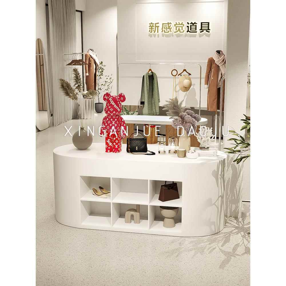 服装店软装中岛展示台桌子橱窗装饰陈列道具鞋包流水台展台道具