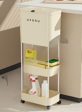 厨房垃圾桶款用多层大容量带盖滚轮273可移动翻盖大家号干湿新分