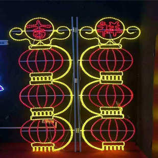 LED跨街灯 路灯杆装饰造型灯城市街道亮化景观灯支持公园市政亮化