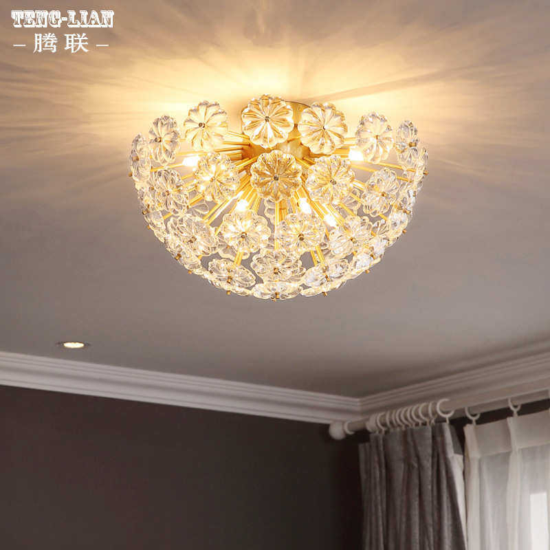 现代花朵吸顶灯全铜卧室房间书房吸顶灯过道餐厅饭店创意吊灯具,家装灯饰光源,智能吸顶灯,淘宝优惠券,粉丝福利购,淘宝优惠卷