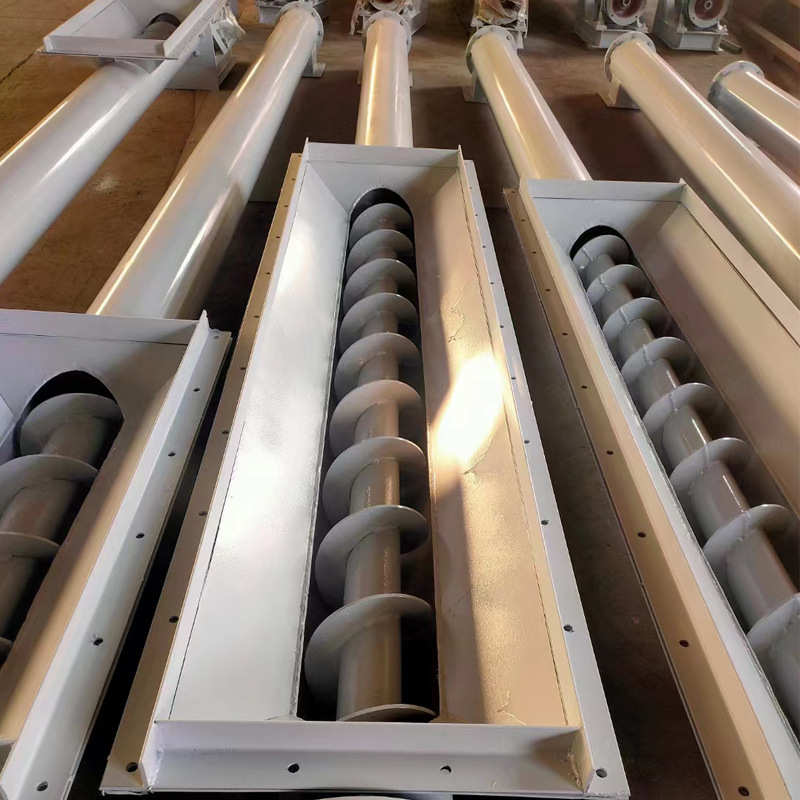 u型螺旋输送机上料机提升机蛟龙螺旋叶片无轴不锈钢螺旋输送机