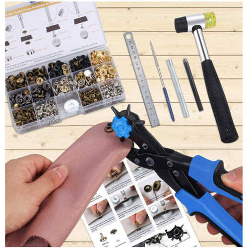 340套四合扣+铆钉含工具组合套装  金属纽扣工具包供
