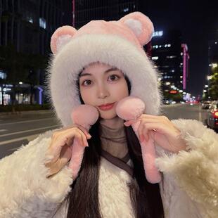冬天围巾女围脖女冬加厚保暖坐月子防风通用冬季老年人颈托挡风