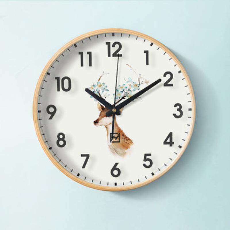 北欧木质挂钟饰简约新墙钟创意木钟客厅热卖爆款产品clock