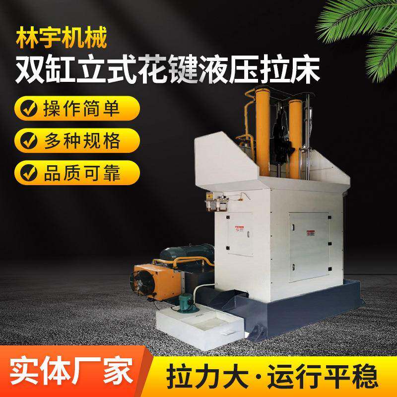 双缸立式花键液压拉床厂家发货机械液压机床拉床双工液压拉床