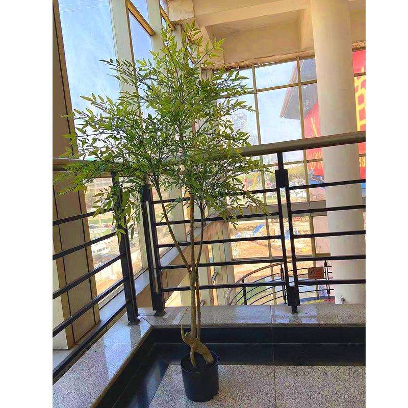 工厂店仿真植物南天竹盆栽绿色民宿售楼处造景道具摆件真