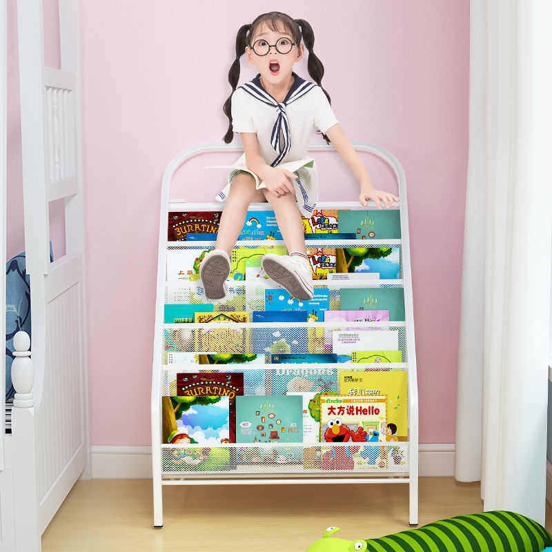 儿童书架绘本架书柜铁艺书架简易收纳架家用落地置物架宝宝书报架,住宅家具,儿童书柜,淘宝优惠券,粉丝福利购,淘宝优惠卷