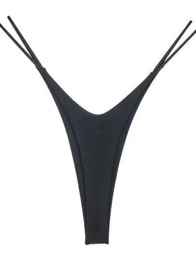 Sexy High-split Cotton Thong Women Plus Size Fitness Hip Lif