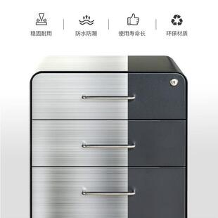 圆桌柜加厚抽屉柜储矮物震怡-529下文弧件移动办公抽屉活动柜