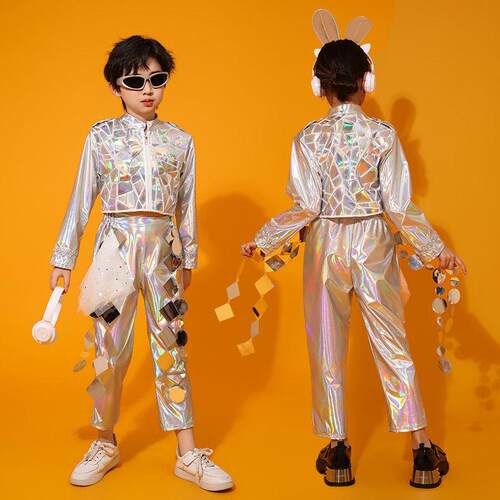 高档儿童镭舞射科技感演服幼儿园机器元宇宙人蹈服出少儿派对走秀