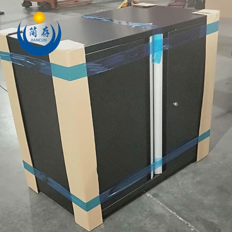 铝合金把手双开门带可调层板置物柜 文件柜档案柜 重型铁板工具柜