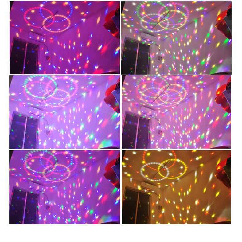 舞台灯光酒吧灯宿舍蹦迪灯水晶魔球旋转七彩灯房间ktv闪光灯家用