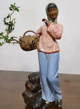 盆景摆件人物功夫鲁智深李小龙石湾公仔陶瓷人偶美女貂蝉武僧春苗