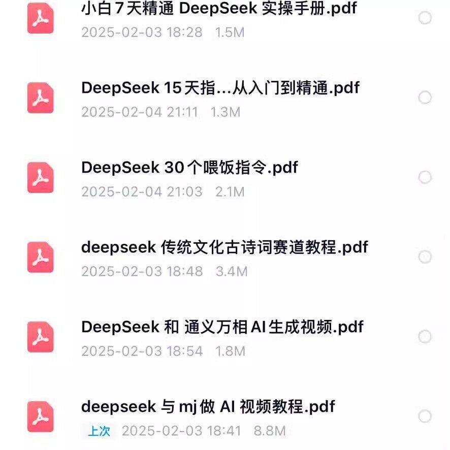 国产AI大模型DeepSeek指令教程合集从入门到精通视频文档联
