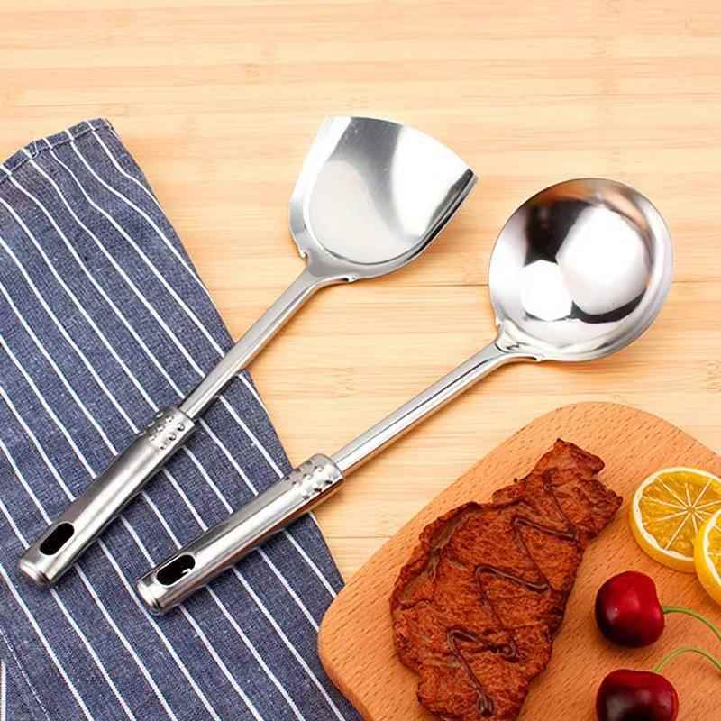 不锈钢厨具套装锅铲饭勺煎铲全套家用勺炒菜铲子厨房铲勺漏勺汤勺