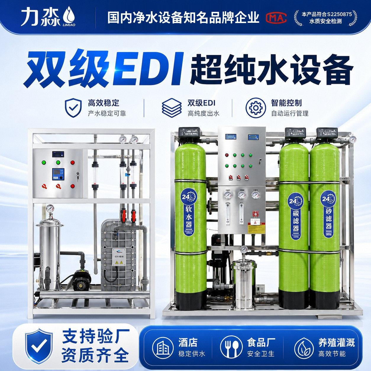 双级水处理反渗透设备EDI超纯水设备工业纯净水纯水净水去离子水
