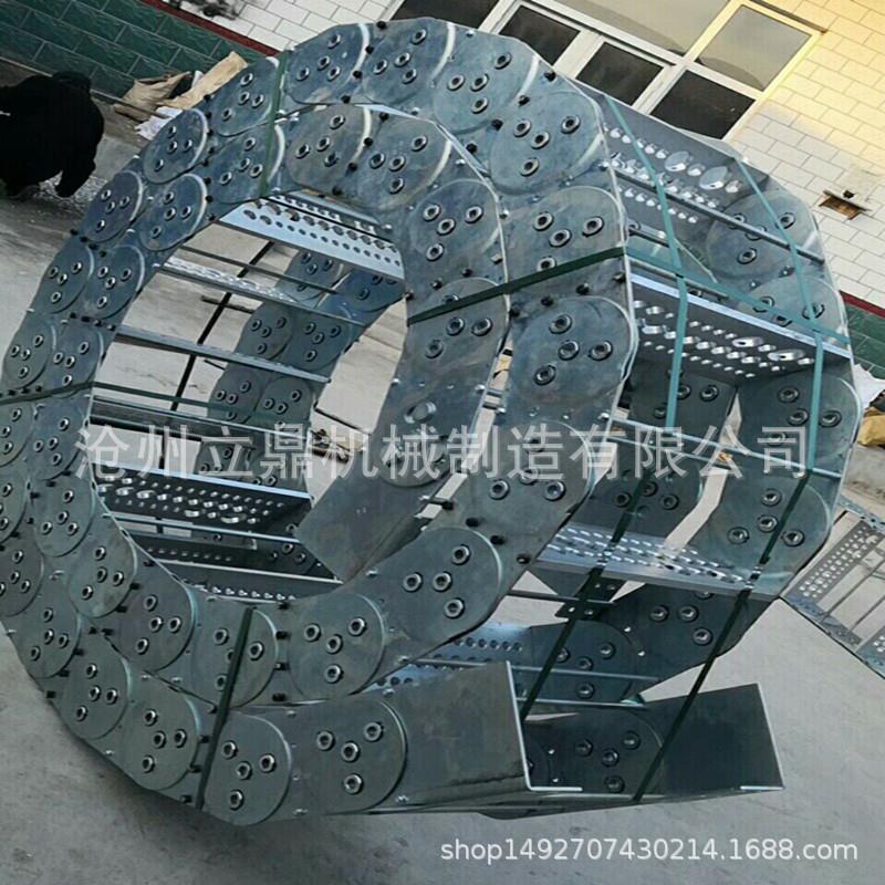 大型桥式钢制拖链金属封闭式钢铝拖链机床电缆不锈钢拖链坦克链