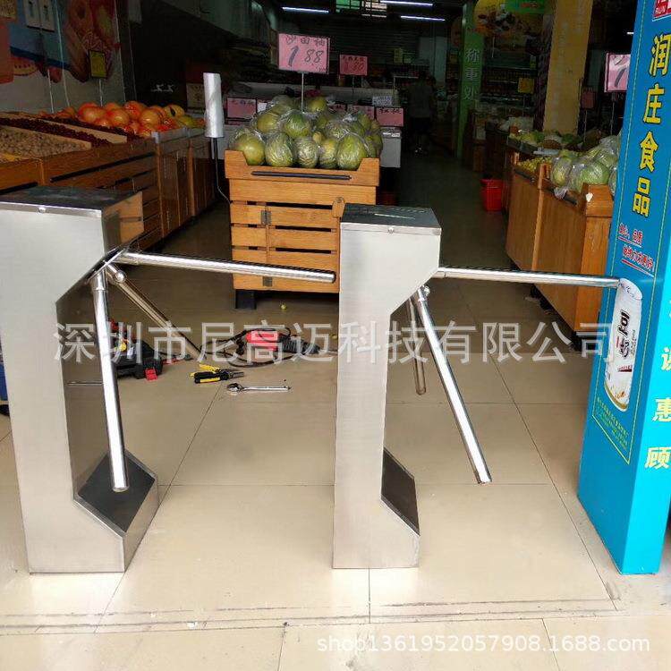 单向三辊闸纯手动只进不出摆杆式旋转门 超市景点游乐园出入口机