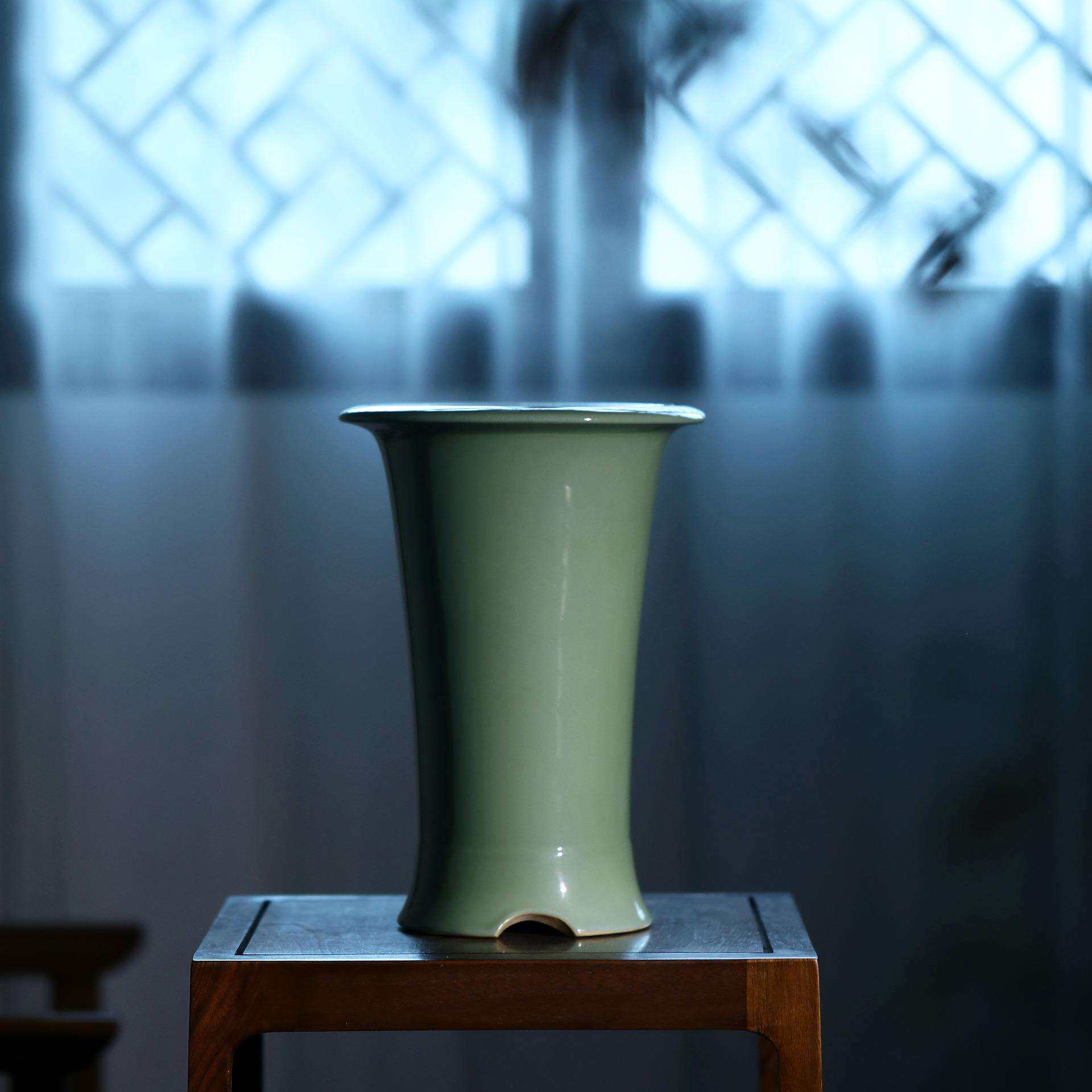 精品兰花盆紫砂花盆陶瓷釉盆春兰建兰墨兰蕙兰高端新中式兰盆