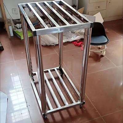 不锈钢缸置鱼物架放架子用烤箱架商带轮移动底座花庭GHS院花盆盆