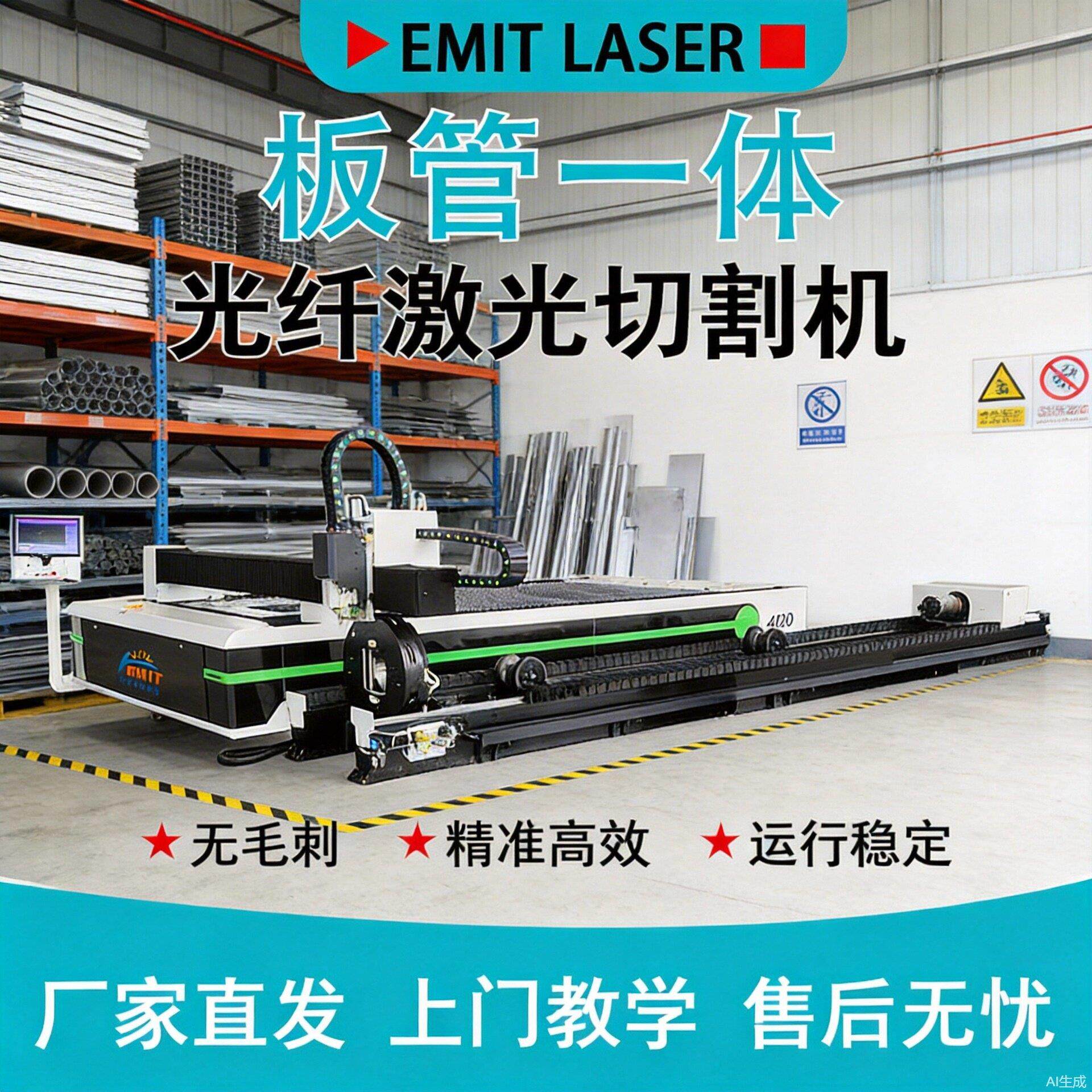 大型全自动光纤金属激光板管一体自动聚焦切割机金属板金属管