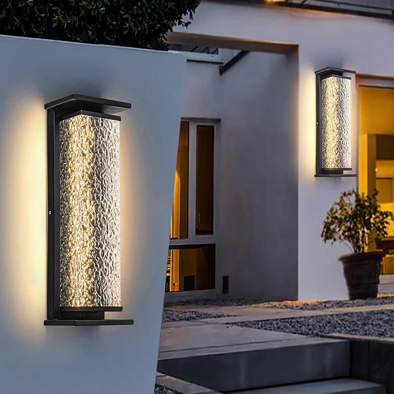 简约现代户WKE外防水壁灯室外花园大柱长子别墅庭院阳门外墙条壁