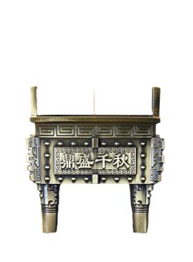 全黄铜千秋盛鼎四方宝鼎铜鼎办公室玄关开业招财铜鼎铜器礼品摆件