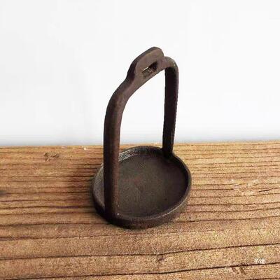 收纳钥件物摆件烛油灯HST匙盘蜡台马蹬烛台收藏装饰台铁艺