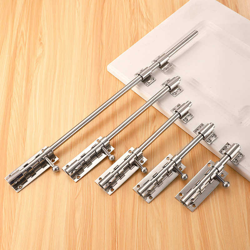 不锈钢肥仔明装插销 带锁孔天地插加厚门闩插销挂锁大门防盗门栓,基础建材,明插销,淘宝优惠券,粉丝福利购,淘宝优惠卷