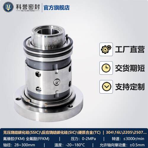 定制加工滤布及滤饼冲洗水泵机械密封25DT-A1525DT-A25耐压