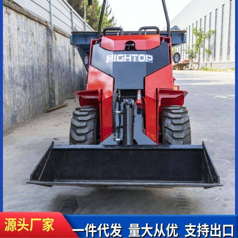 出口澳洲迷你轮式装载机果园大棚铲土运输车座驾式滑移装载机