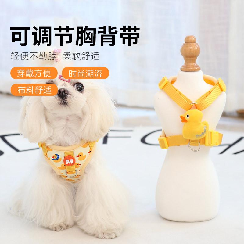 狗狗牵引绳胸背带套装防水防污遛狗绳狗链中小型犬宠物牵引带