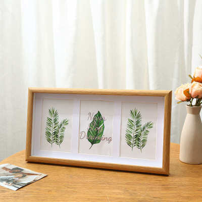 多孔卡纸相框北欧创意相框摆台立体中空6寸三连影楼儿童画框挂墙