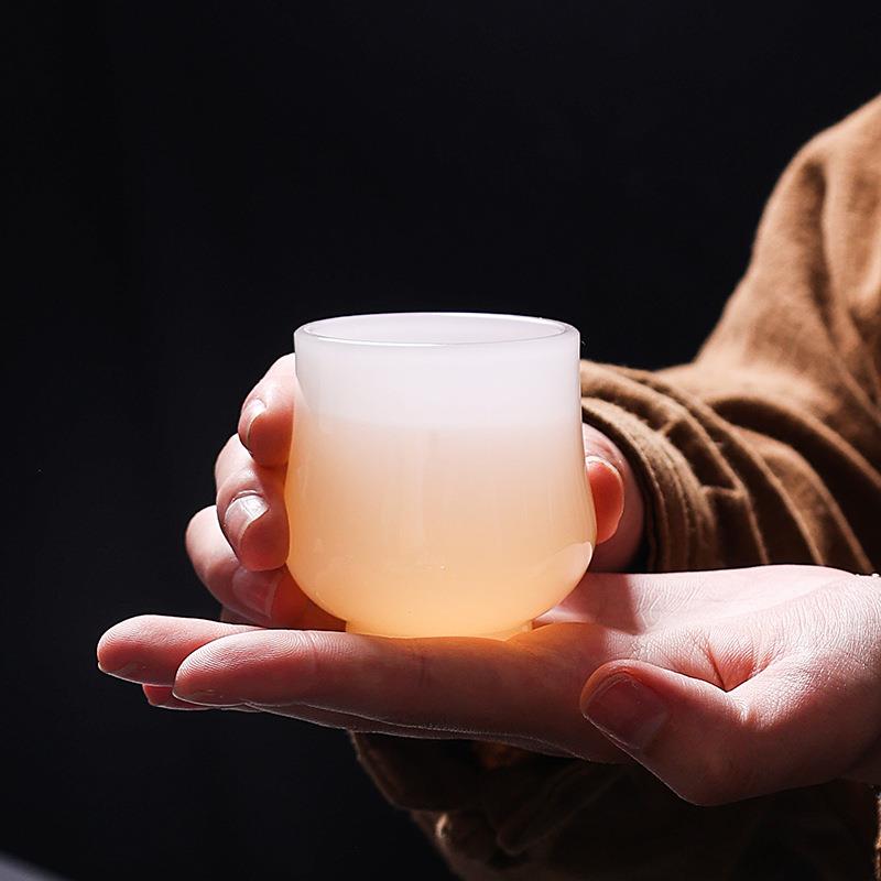 茶杯个人女士琉璃功夫小主人杯单杯茶具茶盏碗百花品茗杯
