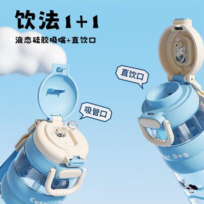 夏双SL7195饮水杯新女生20季25款学生高颜专值便携吸管杯子上学用