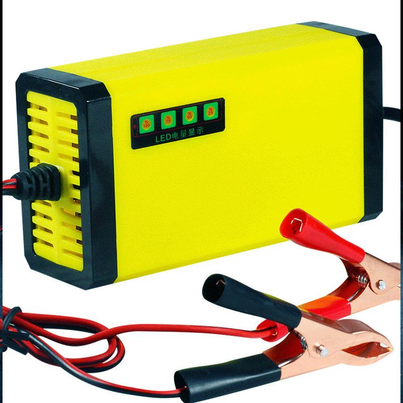 12V20AH摩托车电瓶反接短路保护电量显示充电器蓄电池防水