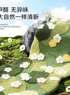 异形苔藓加厚植绒地毯（60*160cm*1件）