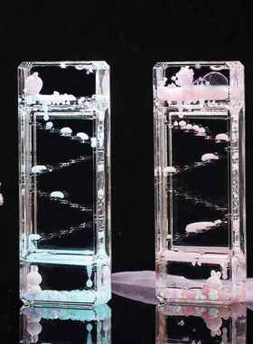 沙漏太空人流体电意脑摆件高级桌感小众流沙瓶油滴装饰品创办公桌