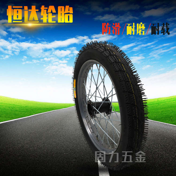 手推车力车板车3.00-18加重充气轮斗车架子车300-18耐用省力轮胎