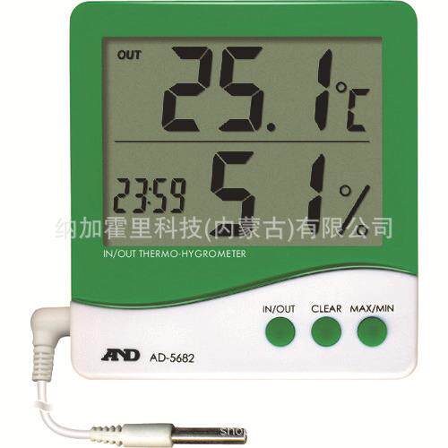 AND 爱安德 带时钟功能的温湿度计 AD5681-00A00