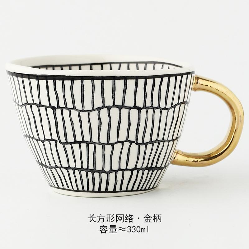 不规则陶瓷杯咖啡杯燕麦片马克杯