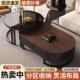 实木茶几家用小户型极简茶桌轻奢可伸缩茶几组合新款 中古风茶台桌