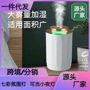家用夜灯空气加湿器小型学生宿舍桌面usb双喷空气净化器批发 新款