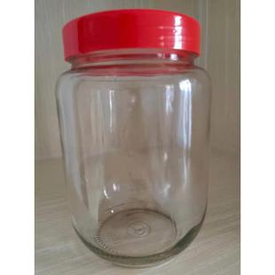 空瓶玻璃瓶带塑胶盖可蒸煮煮食品级大容量密封罐储物罐圆瓶