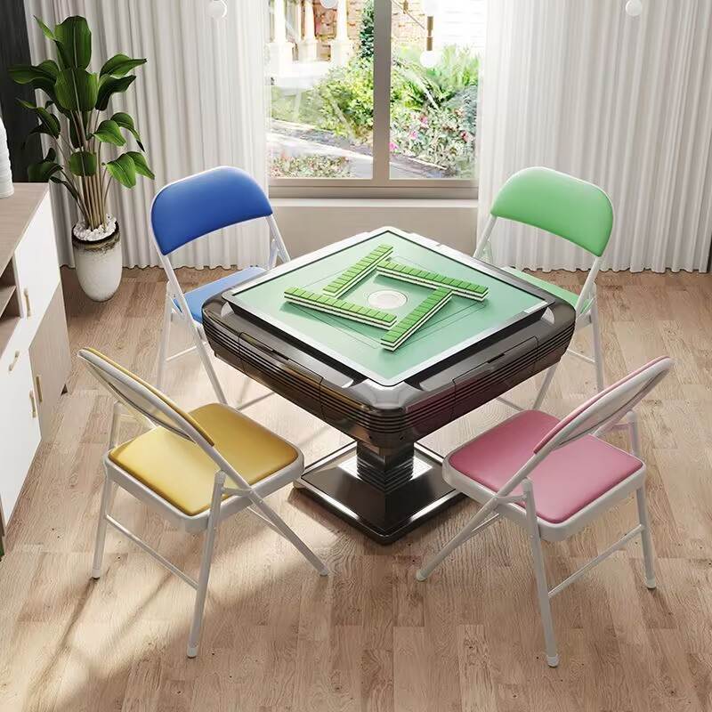 棋牌室专用椅子折叠麻将桌座椅凳子自动麻将机麻雀久坐舒服麻将室