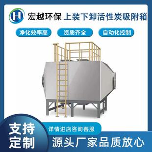 活性炭吸附箱不锈钢环保箱二级过滤器废气处理设备上装下卸式炭箱